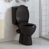 Vidaxl Toilettensitz Soft-Close-Close mit Schnellverkaufsdesign Schwarz