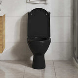 Vidaxl Toilettensitz Soft-Close-Close mit Schnellverkaufsdesign Schwarz