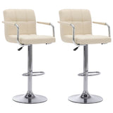 Vidaxl barstoelen 2 st stof crème