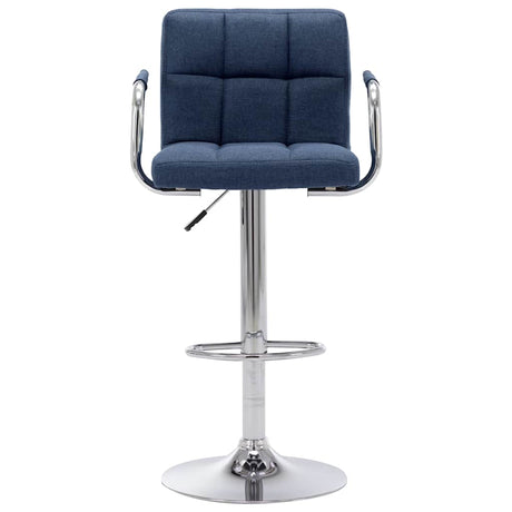 Vidaxl barstoelen 2 st stof blauw