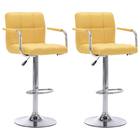 Vidaxl barstoelen 2 st stof geel