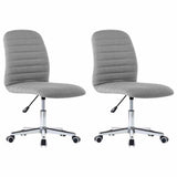 Vidaxl eetkamerstoelen 2 st stof lichtgrijs