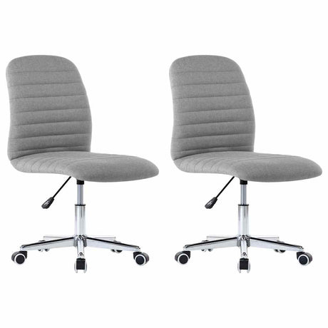 Vidaxl eetkamerstoelen 2 st stof lichtgrijs