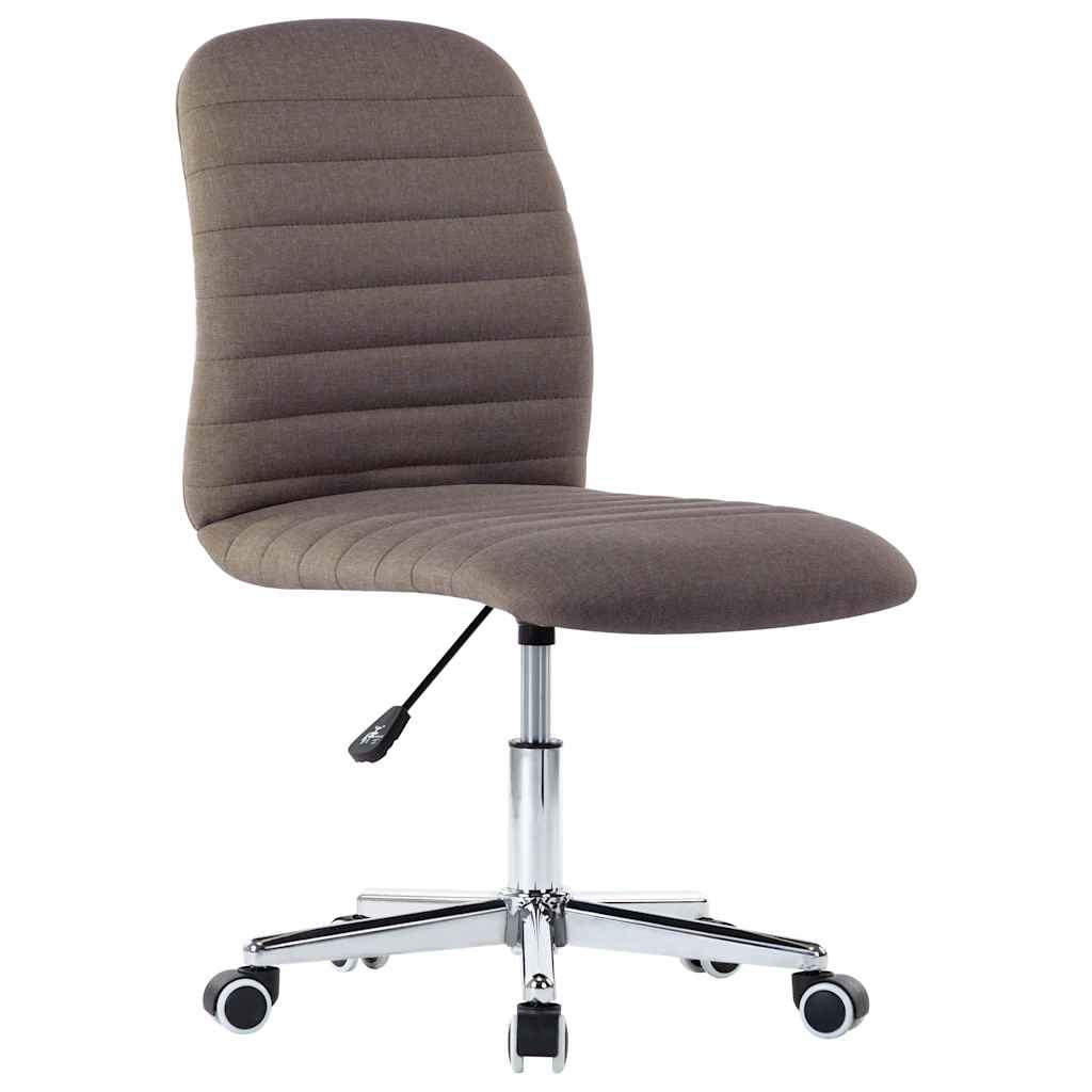 Vidaxl eetkamerstoelen draaibaar 2 st stof taupe