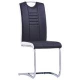 Vidaxl eetkamerstoelen 4 st kunstleer zwart