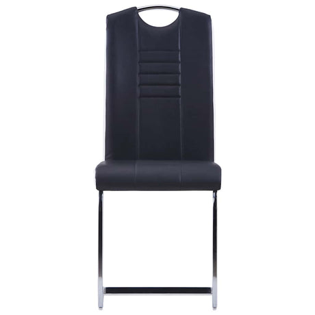 Vidaxl eetkamerstoelen 4 st kunstleer zwart