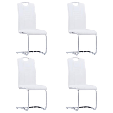 Vidaxl eetkamerstoelen 4 st kunstleer wit