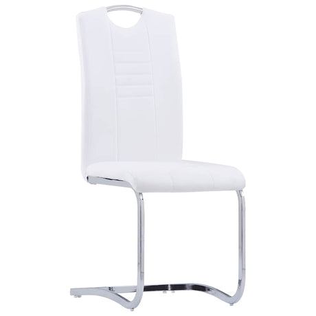 Vidaxl eetkamerstoelen 4 st kunstleer wit