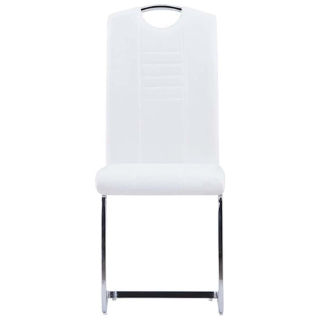 Vidaxl eetkamerstoelen 4 st kunstleer wit