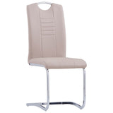 Vidaxl eetkamerstoelen 2 st kunstleer cappuccino