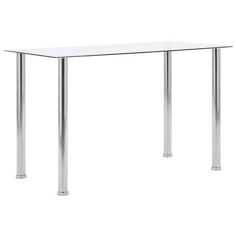 Vidaxl eettafel 120x60x75 cm gehard glas transparant