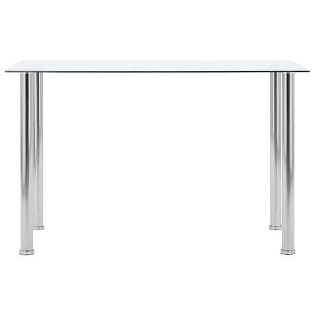 Vidaxl eettafel 120x60x75 cm gehard glas transparant