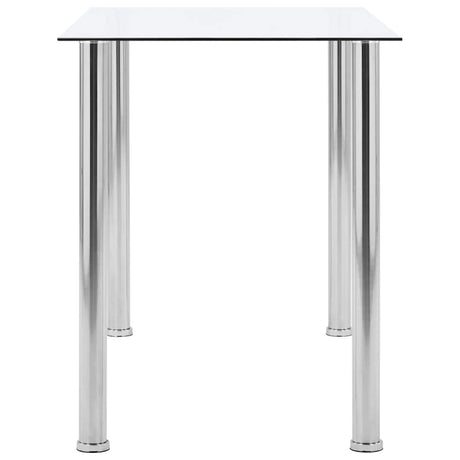 Vidaxl eettafel 120x60x75 cm gehard glas transparant
