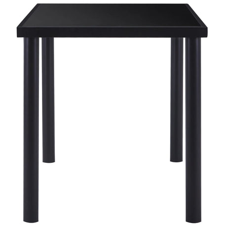 Vidaxl eettafel 140x70x75 cm gehard glas zwart
