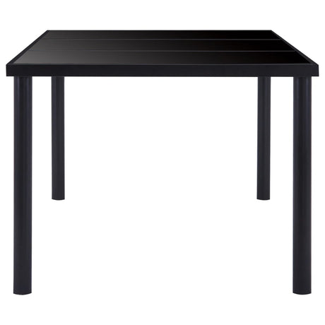 Vidaxl eettafel 160x80x75 cm gehard glas zwart