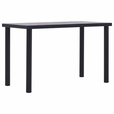 Vidaxl eettafel 120x60x75 cm mdf zwart en betongrijs