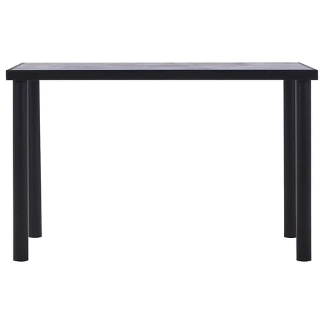 Vidaxl eettafel 120x60x75 cm mdf zwart en betongrijs