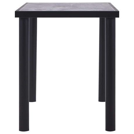 Vidaxl eettafel 120x60x75 cm mdf zwart en betongrijs