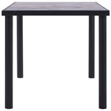 Vidaxl eettafel 160x80x75 cm mdf zwart en betongrijs