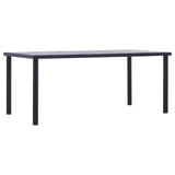Vidaxl eettafel 180x90x75 cm mdf zwart en betongrijs