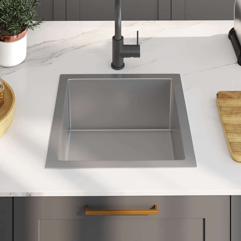 Vidaxl Sink handgefertigt Edelstahl
