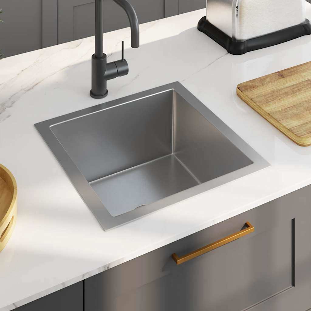 Vidaxl Sink handgefertigt Edelstahl