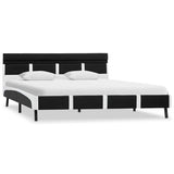 Vidaxl bedframe met led kunstleer zwart 120x200 cm