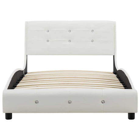 Vidaxl bedframe kunstleer wit 90x200 cm
