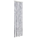 Vidaxl Fly Vorhang 56x185 cm Chenille grau und weiß