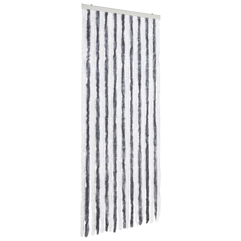 Vidaxl fléien Ridera 56.x185 cm Chenille Grey a Wäiss