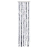Vidaxl Fly Vorhang 56x185 cm Chenille grau und weiß