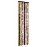 Vidaxl Fly Vorhang 56x185 cm Chenille Beige und hellbraun