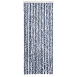 Vidaxl Fly Curtain 56x185 cm Chenille Blue, Biały i srebrny