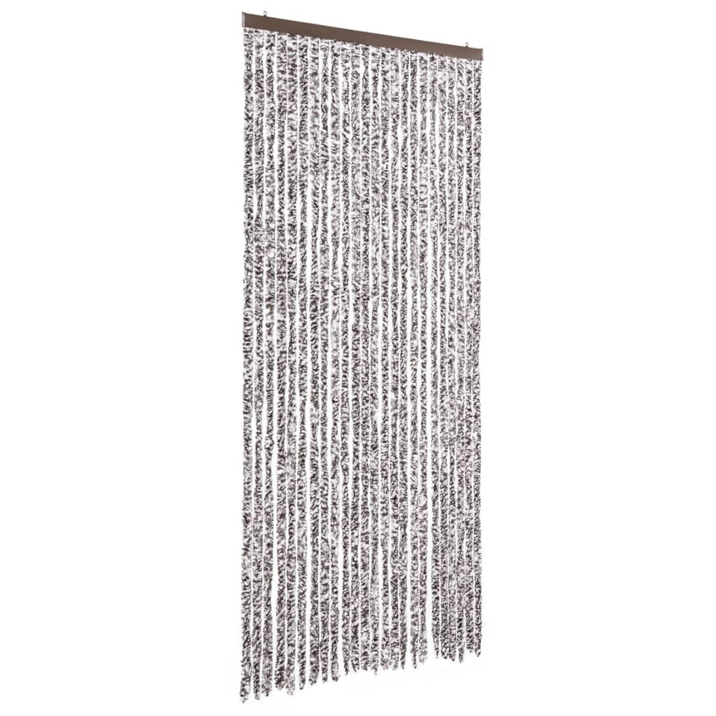 Vidaxl Fly Curtain 100x220 cm Chenille Brown a Beige