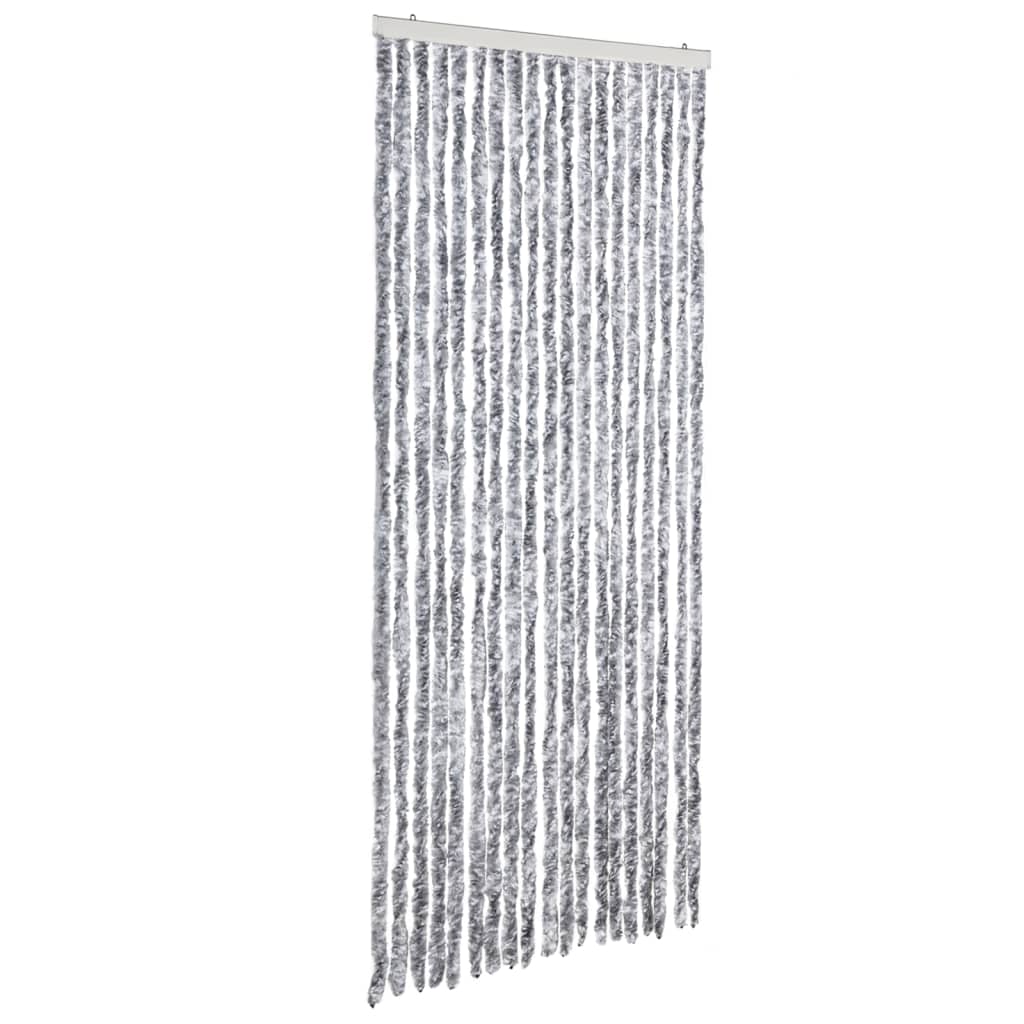 Vidaxl Fly Curtain 56x185 cm Chenille White og Gray