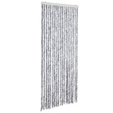 Vidaxl Fly Curtain 56x185 cm chenille blanche et gris