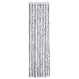 Vidaxl Fly Vorhang 56x185 cm Chenille weiß und grau