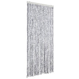 Vidaxl Fly Curtain 90x220 cm Chenille bianco e grigio