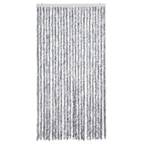 Vidaxl Fly Curtain 100x220 cm chenille blanche et gris