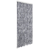 Vidaxl Fly Curtain 56x185 cm Clenille Silver Coloted