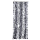 Vidaxl Fly Curtain 56x185 cm Clenille Silver Coloted