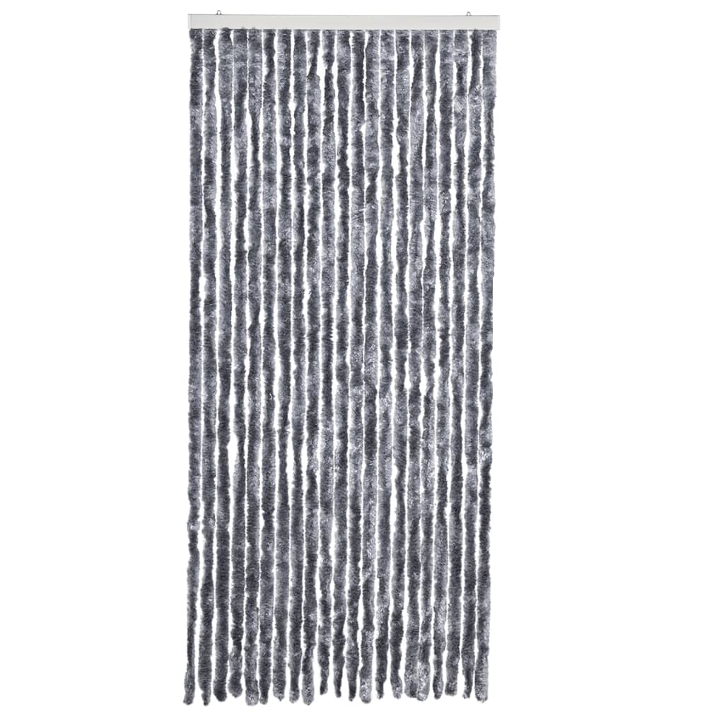 Vidaxl Fly Curtain 90x220 cm Clenille Silver Coloted