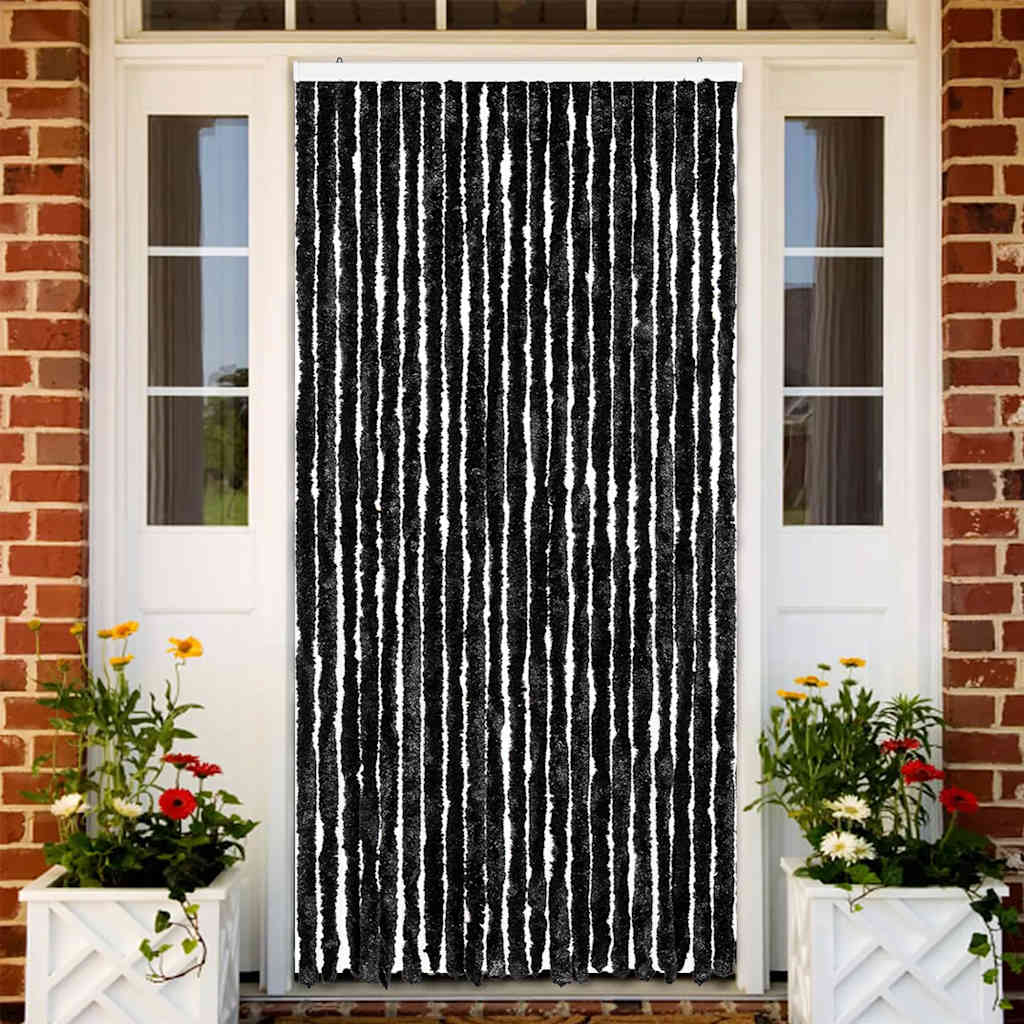Vidaxl Fly Vorhang 90x220 cm Chenille Anthrazit