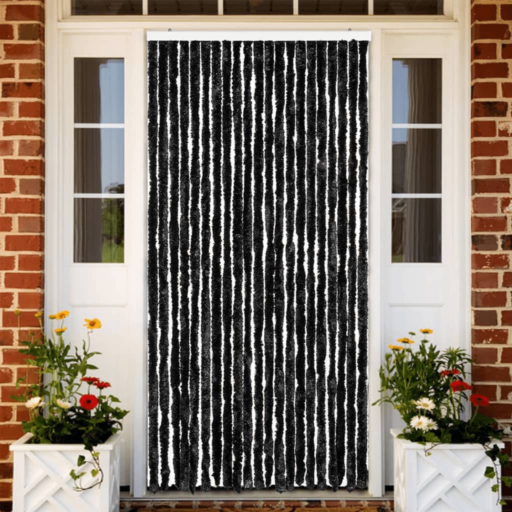 Vidaxl Fly Curtain 90x220 cm CHENILLE Anthracite