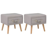 Vidaxl nachtkastjes 2 st 40x35x40 cm stof grijs
