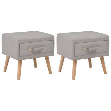Vidaxl nachtkastjes 2 st 40x35x40 cm stof grijs