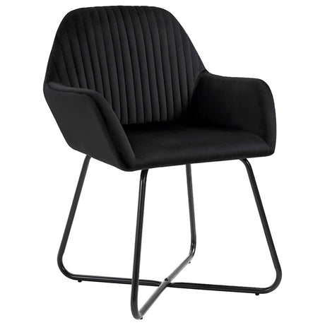 Vidaxl eetkamerstoelen 2 st fluweel zwart