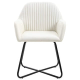 Vidaxl eetkamerstoelen 2 st stof crèmekleurig