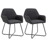Vidaxl eetkamerstoelen 2 st stof zwart