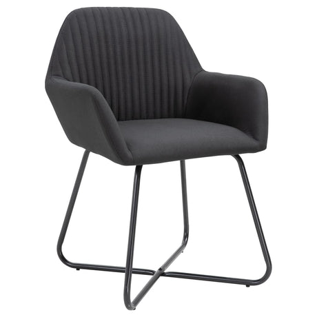 Vidaxl eetkamerstoelen 2 st stof zwart